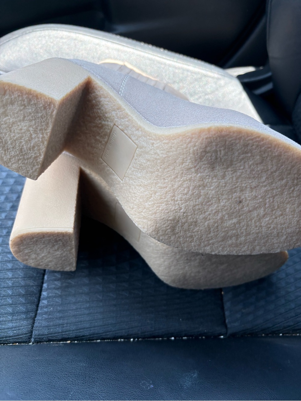 Classic Suede Ankle Boots in Beige - Women's Comfort Heel - Picture 4 of 5